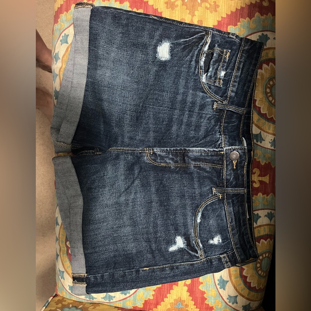 Old Navy Blue Jean Shorts Distressed Casual